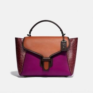 Coach Courier Carryall with snake print detail